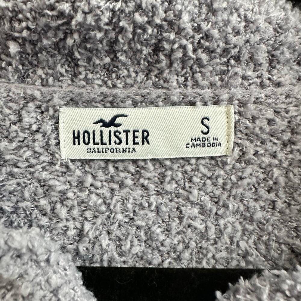 Hollister Purple Sherpa Half Zip Pullover Sweater Women's Small Soft Cozy - Picture 3 of 4